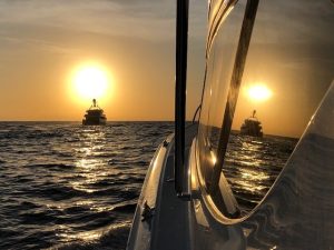superyacht sunset